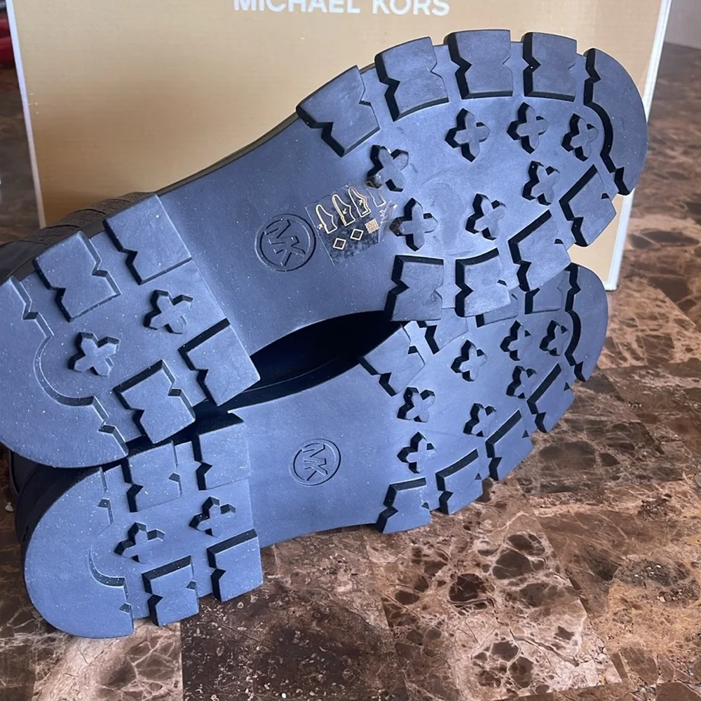 MICHAEL MICHAEL KORS Womens Black Back Pull-Tab Ridley Leather Chelsea size 9 - Picture 9 of 10